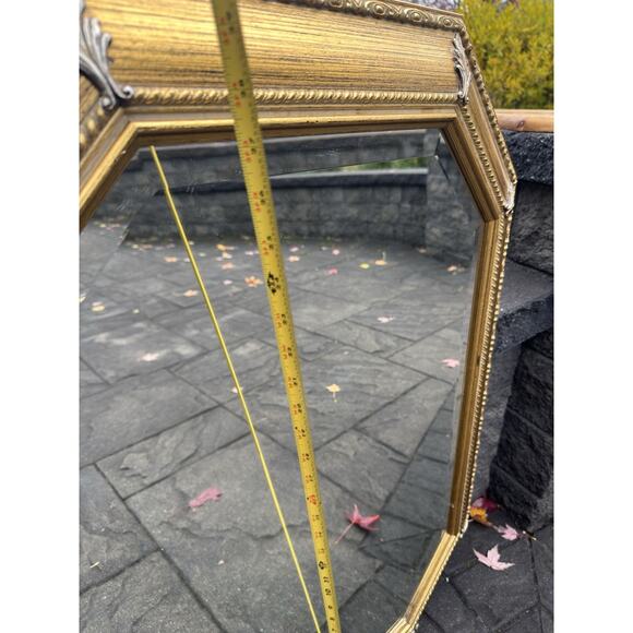 Bombay Co. Allegro Beveled Wall Mirror Italy Made Gold Wood Frame 35x27” - Picture 12 of 16